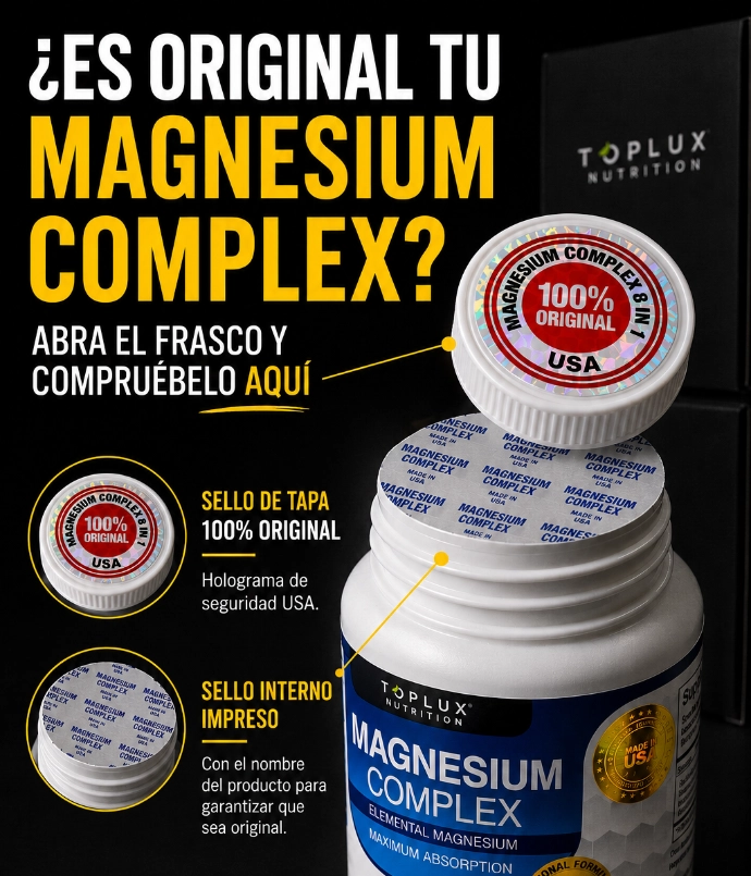 Magnesium Complex Toplux — doble sello original USA verificado