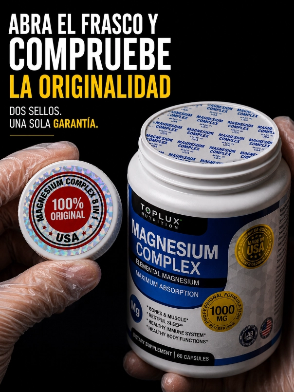 Doble sello de autenticidad — sello interno y tapa con holograma 100% Original USA