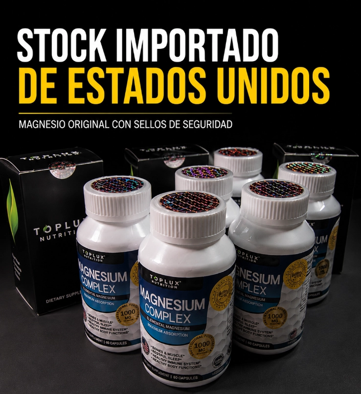 Magnesio original que sí funciona — 3 frascos importados de USA con garantía de originalidad